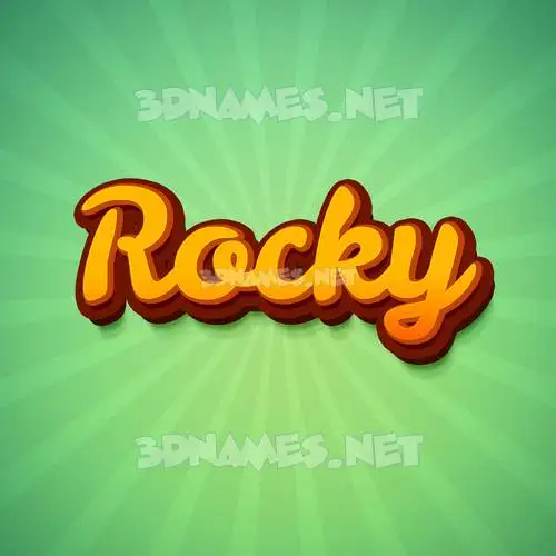 rocky in Green Rays style - 3D name wallpaper rocky in Green Rays style - 3D name wallpaper