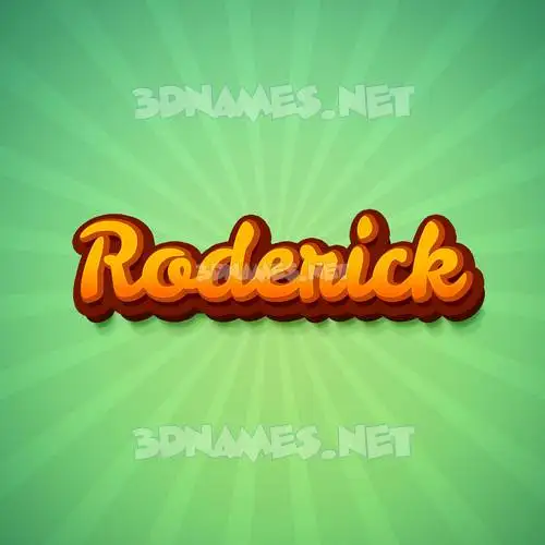 roderick in Green Rays style - 3D name wallpaper roderick in Green Rays style - 3D name wallpaper