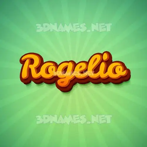 rogelio in Green Rays style - 3D name wallpaper