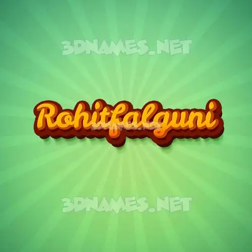 rohitfalguni in Green Rays style - 3D name wallpaper