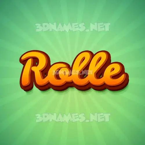 rolle in Green Rays style - 3D name wallpaper