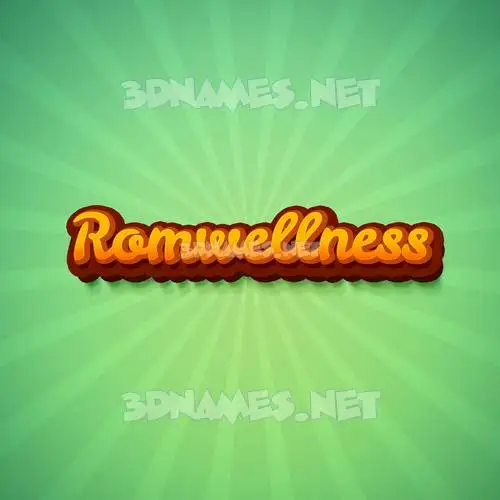 romwellness in Green Rays style - 3D name wallpaper romwellness in Green Rays style - 3D name wallpaper