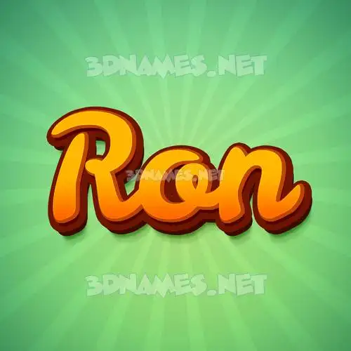 ron in Green Rays style - 3D name wallpaper