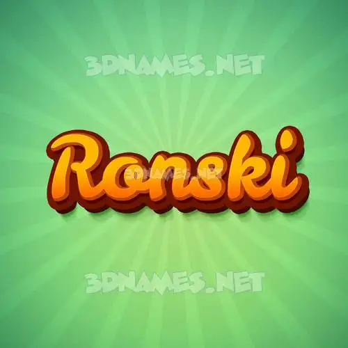 ronski in Green Rays style - 3D name wallpaper ronski in Green Rays style - 3D name wallpaper
