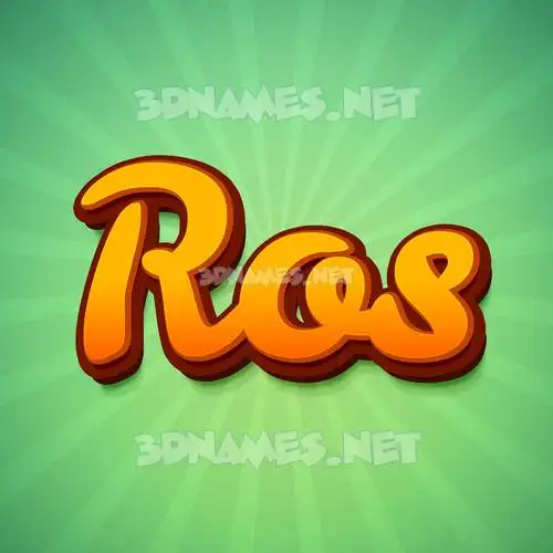 ros in Green Rays style - 3D name wallpaper ros in Green Rays style - 3D name wallpaper