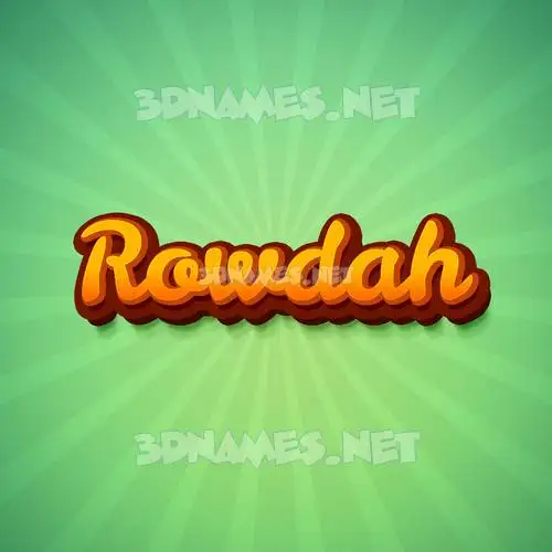 rowdah in Green Rays style - 3D name wallpaper rowdah in Green Rays style - 3D name wallpaper