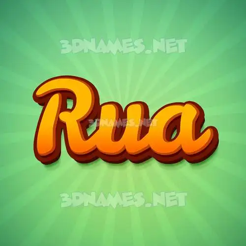 rua in Green Rays style - 3D name wallpaper rua in Green Rays style - 3D name wallpaper