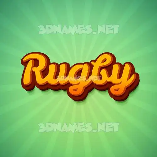 rugby in Green Rays style - 3D name wallpaper rugby in Green Rays style - 3D name wallpaper