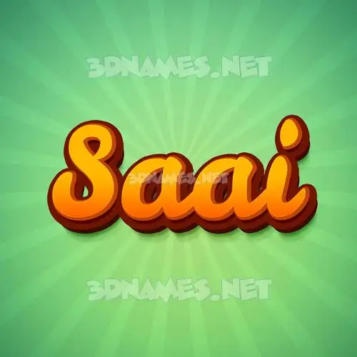 saai in Green Rays style - 3D name wallpaper