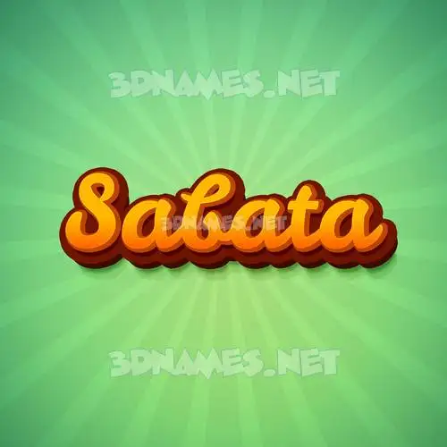 sabata in Green Rays style - 3D name wallpaper sabata in Green Rays style - 3D name wallpaper