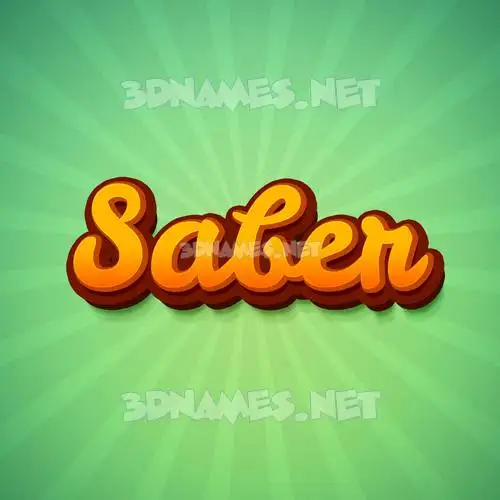 saber in Green Rays style - 3D name wallpaper saber in Green Rays style - 3D name wallpaper