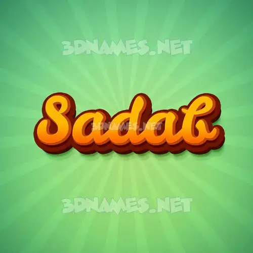 sadab in Green Rays style - 3D name wallpaper