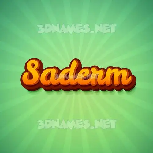saderm in Green Rays style - 3D name wallpaper saderm in Green Rays style - 3D name wallpaper