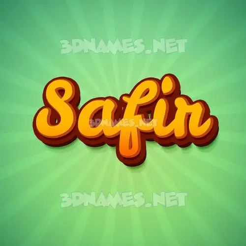 safir in Green Rays style - 3D name wallpaper safir in Green Rays style - 3D name wallpaper