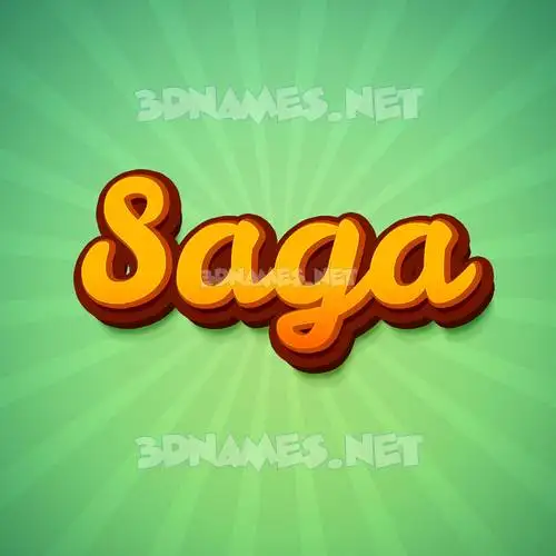 saga in Green Rays style - 3D name wallpaper saga in Green Rays style - 3D name wallpaper