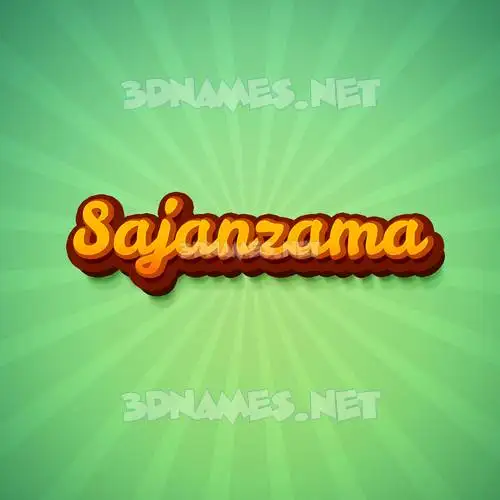 sajanzama in Green Rays style - 3D name wallpaper sajanzama in Green Rays style - 3D name wallpaper