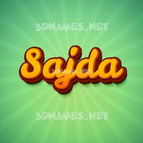 sajda in Green Rays style - 3D name wallpaper sajda in Green Rays style - 3D name wallpaper