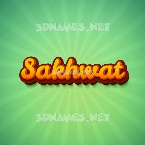 sakhwat in Green Rays style - 3D name wallpaper