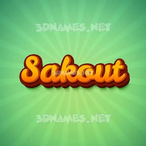 sakout in Green Rays style - 3D name wallpaper sakout in Green Rays style - 3D name wallpaper