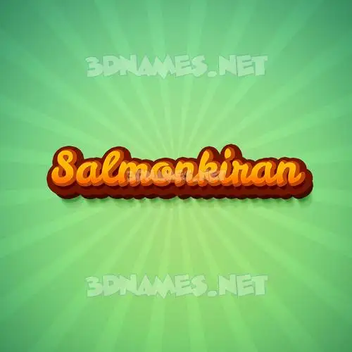 salmonkiran in Green Rays style - 3D name wallpaper