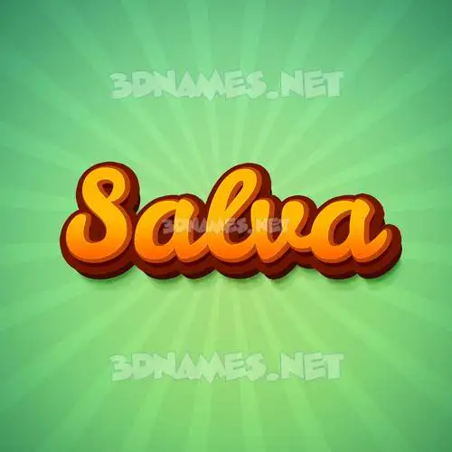 salva in Green Rays style - 3D name wallpaper salva in Green Rays style - 3D name wallpaper