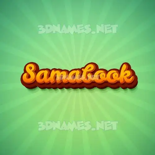 samabook in Green Rays style - 3D name wallpaper samabook in Green Rays style - 3D name wallpaper