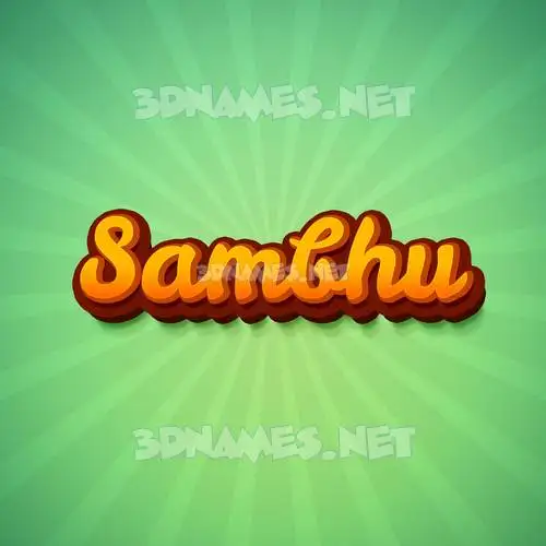 sambhu in Green Rays style - 3D name wallpaper