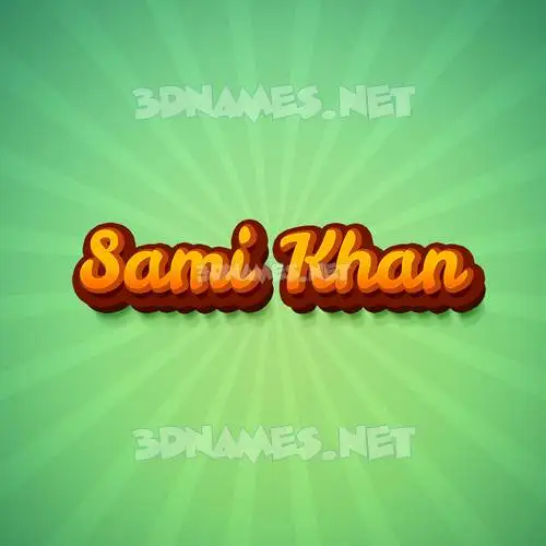 sami khan in Green Rays style - 3D name wallpaper sami khan in Green Rays style - 3D name wallpaper