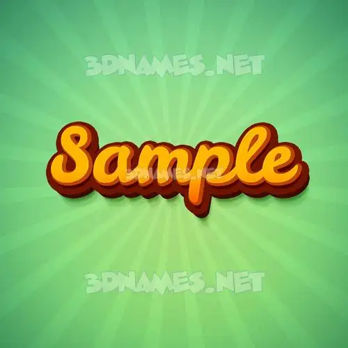 sample in Green Rays style - 3D name wallpaper