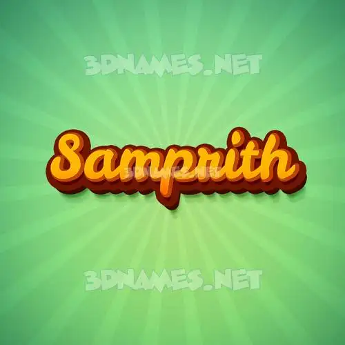 samprith in Green Rays style - 3D name wallpaper