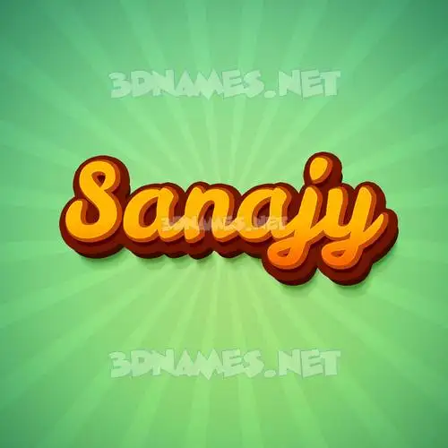 sanajy in Green Rays style - 3D name wallpaper sanajy in Green Rays style - 3D name wallpaper