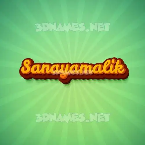 sanayamalik in Green Rays style - 3D name wallpaper sanayamalik in Green Rays style - 3D name wallpaper