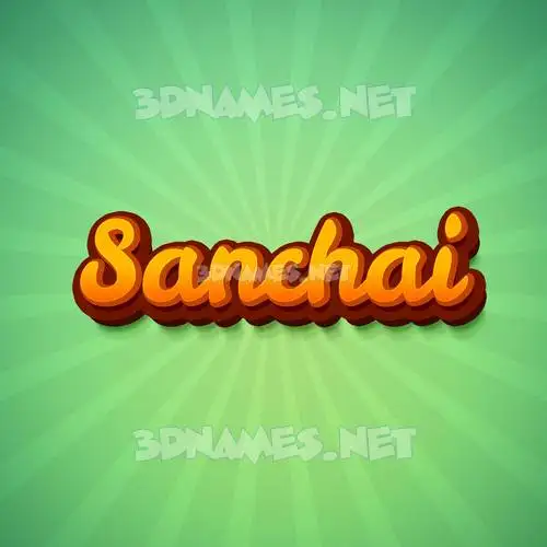 sanchai in Green Rays style - 3D name wallpaper sanchai in Green Rays style - 3D name wallpaper