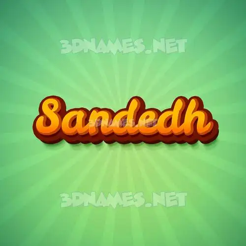 sandedh in Green Rays style - 3D name wallpaper