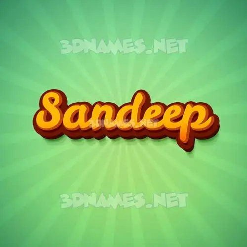 sandeep in Green Rays style - 3D name wallpaper