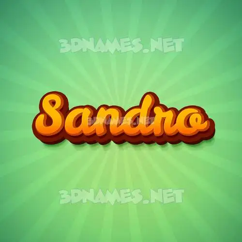 sandro in Green Rays style - 3D name wallpaper