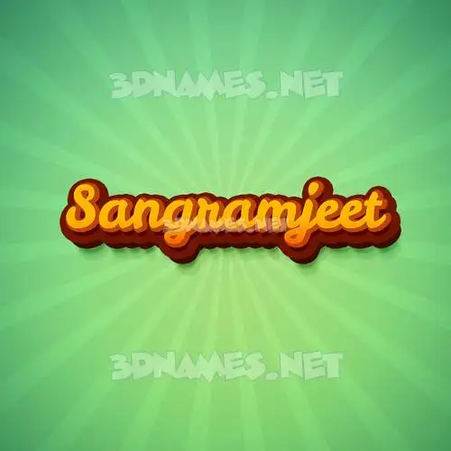 sangramjeet in Green Rays style - 3D name wallpaper