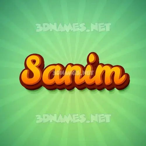 sanim in Green Rays style - 3D name wallpaper sanim in Green Rays style - 3D name wallpaper