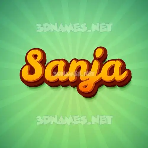 sanja in Green Rays style - 3D name wallpaper sanja in Green Rays style - 3D name wallpaper
