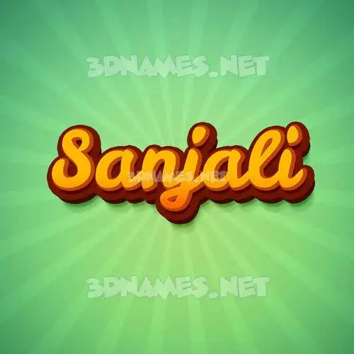 sanjali in Green Rays style - 3D name wallpaper sanjali in Green Rays style - 3D name wallpaper