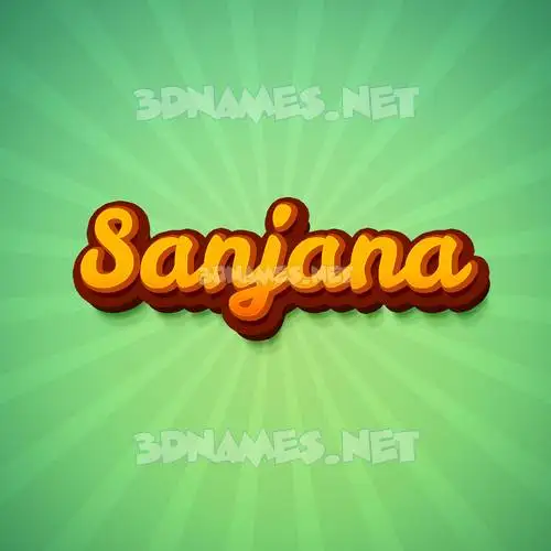 sanjana in Green Rays style - 3D name wallpaper