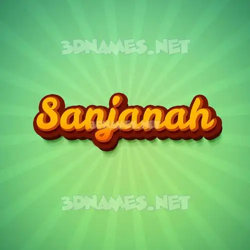 sanjanah in Green Rays style - 3D name wallpaper sanjanah in Green Rays style - 3D name wallpaper