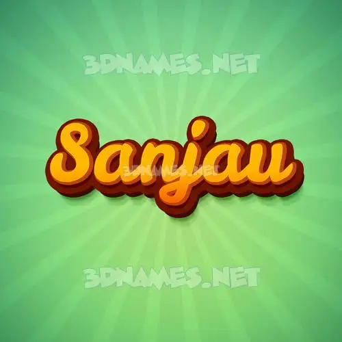 sanjau in Green Rays style - 3D name wallpaper sanjau in Green Rays style - 3D name wallpaper