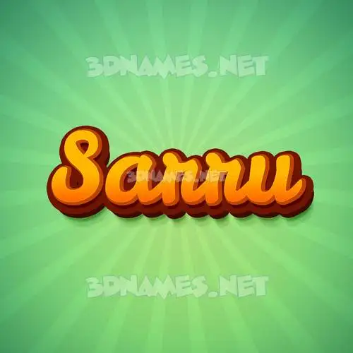 sarru in Green Rays style - 3D name wallpaper