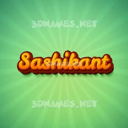 sashikant in Green Rays style - 3D name wallpaper