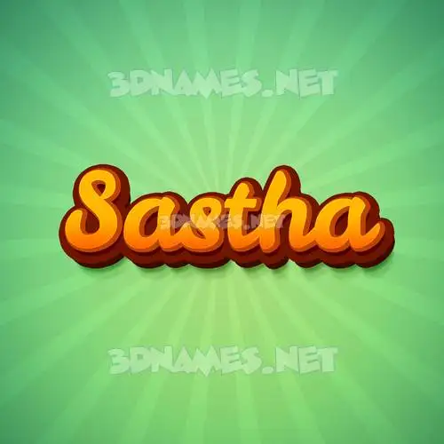sastha in Green Rays style - 3D name wallpaper