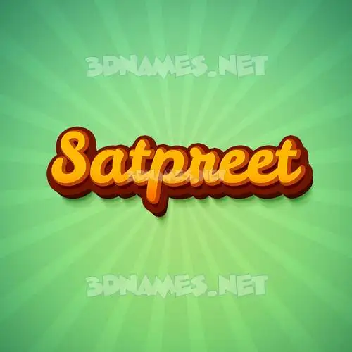 satpreet in Green Rays style - 3D name wallpaper