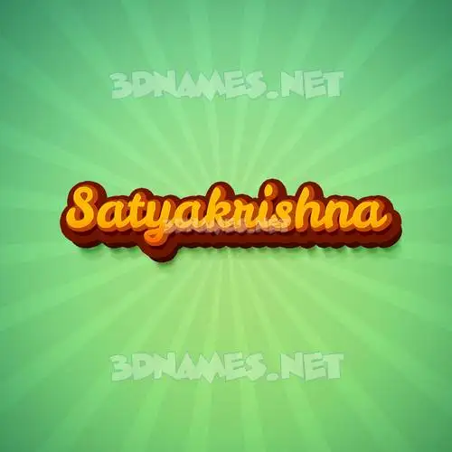 satyakrishna in Green Rays style - 3D name wallpaper