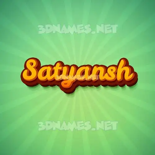satyansh in Green Rays style - 3D name wallpaper