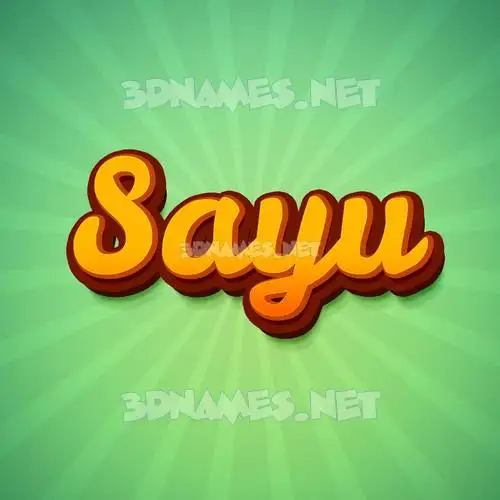 sayu in Green Rays style - 3D name wallpaper sayu in Green Rays style - 3D name wallpaper